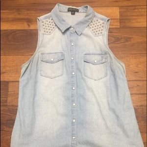 Forever 21 jean shirt vest.